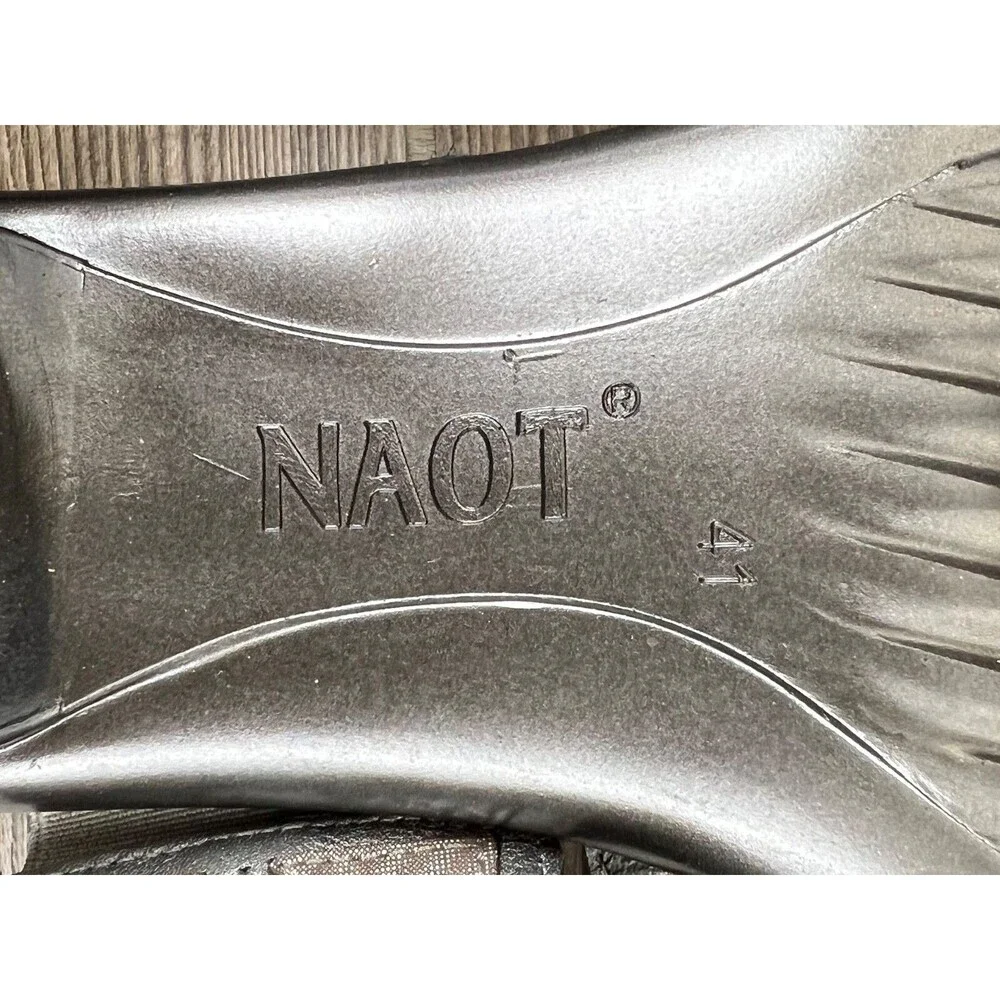 Naot‎ Womens Grey Leather Comfort Heels Sandals EUR 41 US 10.5 Open Toe/Back